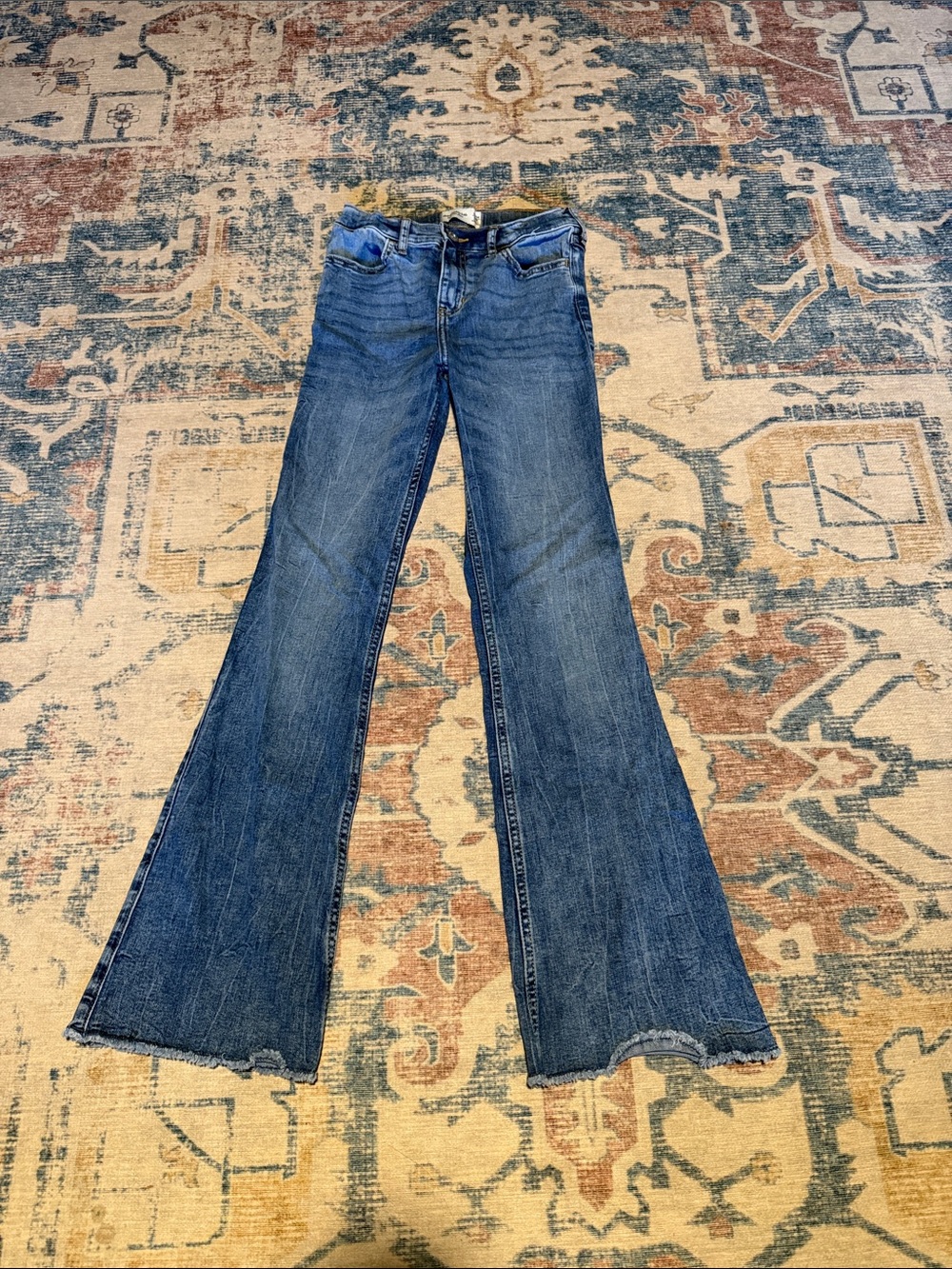 abercrombie kids Blue Flared Jeans 13|14 long